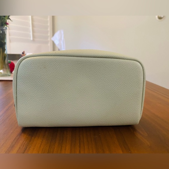 Coach Cosmetic Makeup Case Pouch Green Canvas - Picture 3 of 5